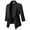 Black, variant on Women's 3/4 Sleeve Blazer Slim Fit Casual Lightweight Office Blazer Suit Jacket Open Front Cardigan Jacket Fashion Comfy Draped Neck Ruched Work Purple Medium