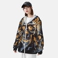 thumbnail image 3 of Fotbe Fiery Skull Trio Chaqueta con Protección Solar UPF 50+ para Hombre y Mujer, Camisa con Capucha y Bolsillos-Medium, 3 of 7