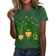 thumbnail image 3 of Aayomet St Patrick's Day Summer Tops For Women Women's Relaxed-Fit Short-Sleeve Scoopneck Swing Tee,Green S, 3 of 5