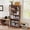 Lines-green, variant on Weselon 55" Long Curved Horizontal Bookcase with 8-Cube Storage, Mid-Century Modern Low Bookshelf Storage Cabinet for Living Room, Entryway, Walnut