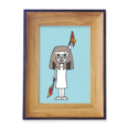 thumbnail image 1 of offside referee flag cat referee photo frame exhibition display art desktop painting, 1 of 3