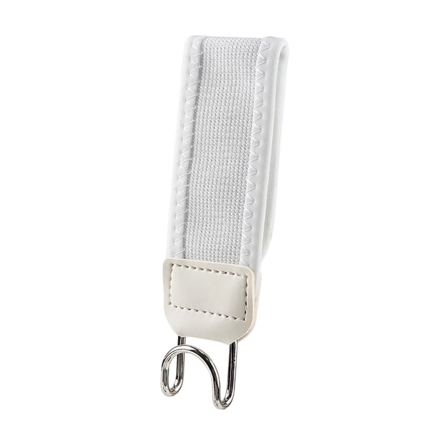 Cinturón elástico sin hebilla, práctico y fácil de usar para pantalones vaqueros, unisex para adultos. Blanco