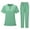 Mint Green, variant on Scrubs For Men, Women'S Nurse Scrubs Set 2-Piece V Neck Short Sleeve Pocket Top & Elastic Pants Work Uniform Lightweight Healthcare Worker Outfit With Multi Scrubs Top (M, Hot Pink) ZMTing