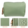 thumbnail image 3 of Unique Bargains Great Large Durable Storage Makeup Bag for Purse Travel Dark Green Beige, 3 of 8