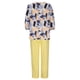 thumbnail image 5 of Blusas de dos piezas con cuello redondo y media manga estampadas de verano para mujer y pantalones largos sólidos Wmkox8yi bvn1027, 5 of 8