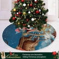 thumbnail image 6 of GZHJMY Christmas Tree Skirt Santa Xmas Tree Skirt Floor Door Round Mat Decorations for Holiday Party Home Christmas Day Ornaments, 35.4", 6 of 6