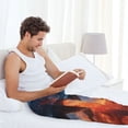 thumbnail image 5 of Rateoe Red And Blue Fire Cloud Dragon Pattern Men’s Ultra-Soft Comfy Pajama Lounge Pants Sleepwear,Comfortable Lounge Wear,lightweight Pajamas, Casual Home Wear-Small, 5 of 6