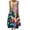 Multicolor Womens Summer Dress, variant on USSUMA Summer Dresses For Women 2022 Beach, Women's Casual Loose Sundress Long Dress Sleeveless Dandelion Print Maxi Dresses Summer Beach Dress with Pockets