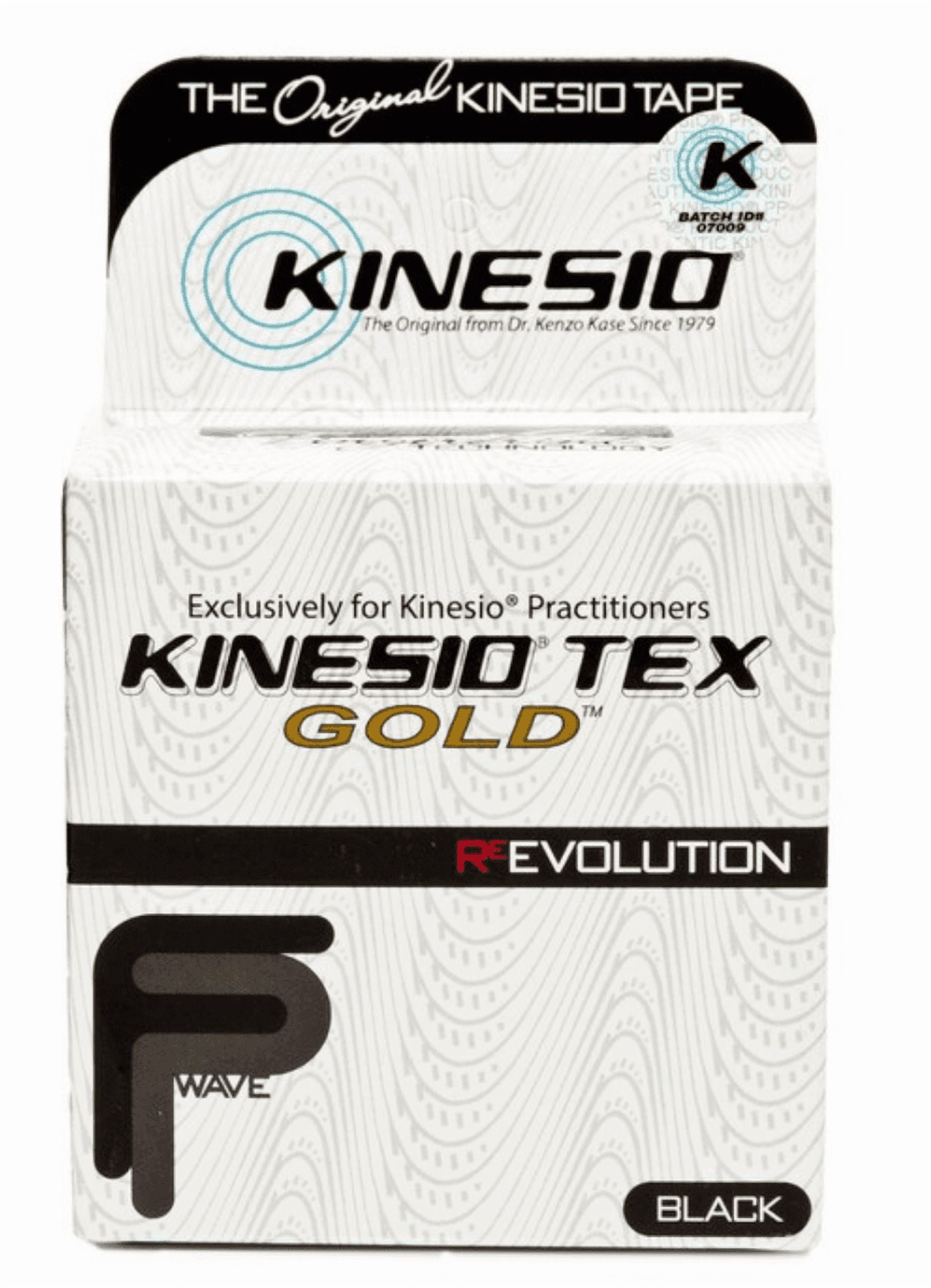 Kinesio Tex Gold FP: 2" x 16.4' Black - 6 Pack