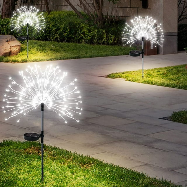 Luces LED para exteriores, fuegos artificiales, bengalas, lámpara LED de alambre de cobre, 8 modos de iluminación, para bodas, jardines, caminos, decoraciones navideñas y parques.