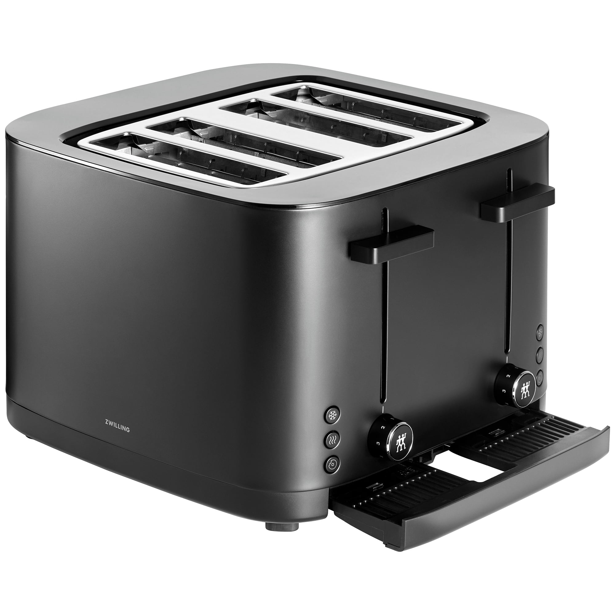 ZWILLING Enfinigy, 4-Slice Toaster with 4 Slots, Extra Wide 1.5" Slots for Bagels and Toast, Black