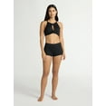 thumbnail image 2 of Time and Tru Women's and Women's Plus Shirred Swim Shorts, Sizes XS-2X, 2 of 5