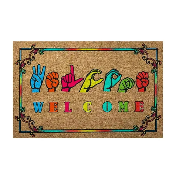 Door Mats Funny Welcome Doormat Front Door Mat Indoor Mushroom Doormat, Boho Doormat, Personalized Doormat, Funny Door Mats Exterior Door Mats for Home Entrance 16x24IN