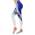 thumbnail image 1 of Gibobby leggings con bolsillos dama Las mujeres imprimen los pantalones de las polainas de la cintura alta para el yoga que corre la aptitud diaria (Azul, S), 1 of 4