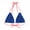 Neon Pink, variant on Effete Feline Claw Marks Scratch Strappy Triangle Bikini Top (AOP)