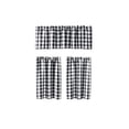 thumbnail image 2 of MMJ Sheer Curtains Semi Sheer Coffee Valance 3 Piece Set Nylon Short Window Filtering Thermal Insulated Kitchen 53.94x17.72in, 2 of 6