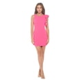 thumbnail image 2 of Women's Sleeveless Mini Cocktail Dress, One Shoulder Ruffle Bodycon Sexy Going Out Party, Spring Summer 2024(Hot Pink Large Size), 2 of 6