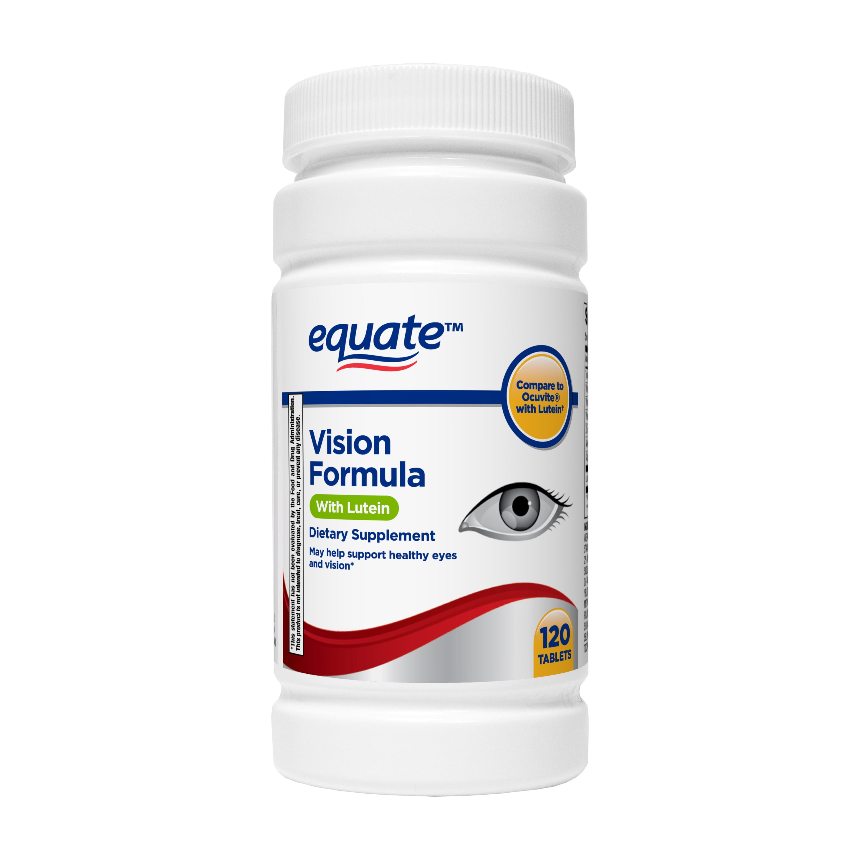 Equate Vision Formula with Lutein Tablets, 120 Count
