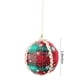 thumbnail image 3 of Adornos navideños, adornos envueltos en tela, bolas decorativas de cuadros con cuerda colgante, 6 cm para árbol navideño, celebración navideña, 3 of 6