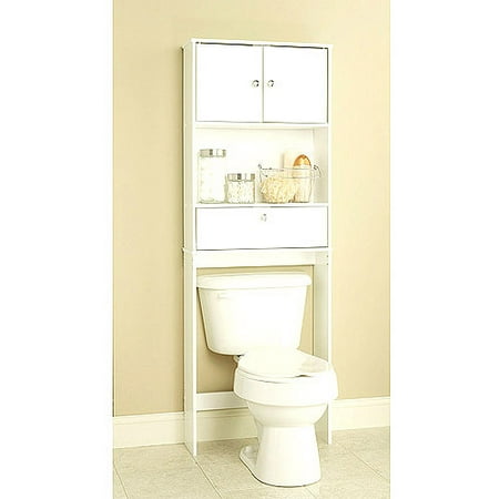white spacesaver with cabinet and drop door