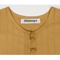 thumbnail image 7 of Moomaya Solid Half Button placket Tunic For Womens Casual Round Neck Basic Pleated Long Top, 7 of 7