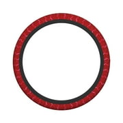 XMXY Car Steering Wheel Cover, Red Heart Romance Non-Slip Jeep Truck Universal Elastic Steering Wheel Protector 15 inch