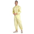 thumbnail image 5 of Kaerm Men's One Piece Work Coveralls Jumpsuits Long Sleeves Front Zipper Workshop Body Suits Yellow 4XL, 5 of 7