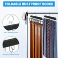 thumbnail image 5 of Belt Hanger for Closet 14 Hooks, Belt Organizer Closet Accessories, Belt Rack Sturdy Wood for Closet Organizers and Storage- Black, Large, 5 of 7