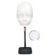 thumbnail image 3 of Cabeza de maniquí calva, regalo, accesorio profesional multifuncional para hacer pelucas. Blanco con soporte, 3 of 9