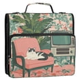 thumbnail image 5 of FORMRS Zipper Binder with Shoulder Strap 2-inch Ring 500 Sheet Capacity File Bag, Pink and White Cat, 5 of 5