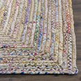 thumbnail image 4 of Safavieh Cape Cod Collection CAP202B Handmade Boho Braided Jute & Cotton Area Rug, 5' x 8', Beige / Multi, 4 of 4