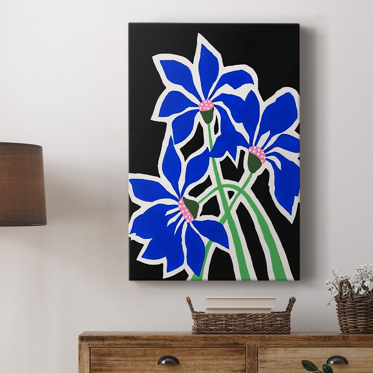 Pop Flowers IV Premium Gallery Wrapped Canvas - Ready to Hang