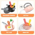 thumbnail image 4 of JoyStone 99PCS Kids Kitchen Toy Cookware with BBQ Play Food Toy Set,Kitchen Play Accessories with Pots and Pans,Cutting Food, Toys Gift for Toddlers, Pink, 4 of 12