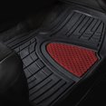 thumbnail image 4 of FH Group Premium Floor Mats Tall Channel Trimmable Rubber Mats - 3Pcs Full Set, 4 of 5