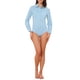 thumbnail image 2 of BODY DE MUJER INSPIRE CHIC CON CUELLO Y CIERRE DE BOTÓN, MANGA LARGA, CAMISA DE TRABAJO, TALLA L, AZUL CLARO, 2 of 6