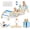 Blue, variant on OLAKIDS Climbing Triangle Set, 5 in 1 Kids Wooden Montessori Climber Toy with Ramp Ladder Arch Slide for Gym Playground, Indoor Climb Activity Jungle Play Structure for Toddlers 1-3