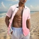 thumbnail image 2 of Mens Casual de Manga Corta Botón Abajo Camisas de Impresión Turndown Cuello Botón Camisa Poliéster, Moda de Verano Superior para Hombres Al Aire Libre, 2 of 6