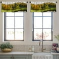 thumbnail image 3 of LALILO Kitchen Curtain Valance 2018 Tourists Rod Pocket Window Curtain 52"x 18" Set of 2, 3 of 7