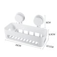thumbnail image 4 of Organizador de almacenamiento de pared con ventosa para artículos esenciales de baño Estante de ducha de esquina blanco eficiente, 4 of 5
