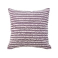 thumbnail image 2 of Laddha Home Designs Hand-Stitched Striped Cotton Throw Pillow Cover - 20" - Purple and White, 2 of 6