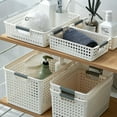 thumbnail image 5 of estilo Petit Panier De Rangement Rectangulaire, Blanc Vintage, 5 of 5