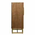 thumbnail image 3 of HomeRoots 401689 Retro Gold Natural & Faux Marble Wine Cabinet, Brown, 3 of 3