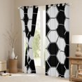thumbnail image 3 of Manfei Modern Geometric Abstract Black Out Curtains,Retro Geometric Honeycomb Curtains Pack of 2 (42x63 Each),Gray Black Bedroom Curtains For Boys Kids,Ultra Soft Home Decor, 3 of 6