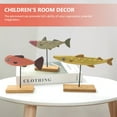 thumbnail image 3 of Wooden Fish Adornment Nautical Style Artificial Fish Model Children Wooden Fish Toy, 3 of 9