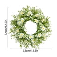 thumbnail image 6 of Spring Door Wreaths for Front Door Outside Simulation Flower Wreath 32 * 32 * 5 cm Easter Door Wreath for Front Door Hanging Home Decoration, 6 of 6