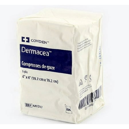 Dermacea - Gauze Sponge Dermacea Cotton 8-Ply 4 X 4 Inch Square NonSterile - 4000/Case