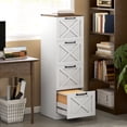 thumbnail image 2 of HOMCOM 4 Drawer File Cabinet, Filing Cabinet Fits Letter/A4 Size, White, 2 of 10