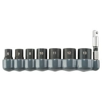 Makita E-01694 8pc 1/4-Inch Drive Metric XPS 6-Point Impact Socket Set With Standard Socket Adapter