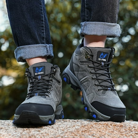 

YOUSNH Women Shoes Couple Hiking Shoes Fashion Thick Soled Outdoor Hiking Sneakers Women Boots Grey 7.5