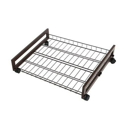 Rebrilliant Rolling Wire Shelf Underbed Shoe Rack